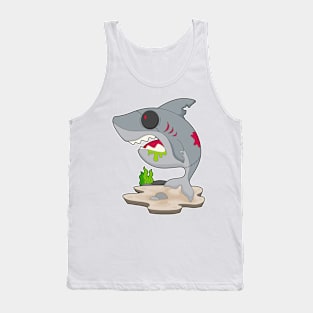 Shark Halloween Zombie Tank Top